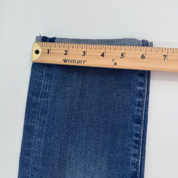 NYDJ Jeans Women 6 Blue Cropped Stretch Mid Rise Capri Cuff Denim Medium Wash - Picture 10 of 10
